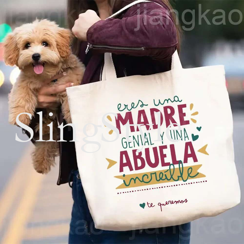 Are A Great Mother and An Incredible Grandmother We Love You Printed Tote Women Handbag Female Shoulder Bag Abuela Gift