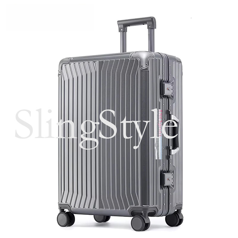 Luggage Aluminum frame boarding case 20/22/24/26/28 inch high capacity trolley case with universal wheels