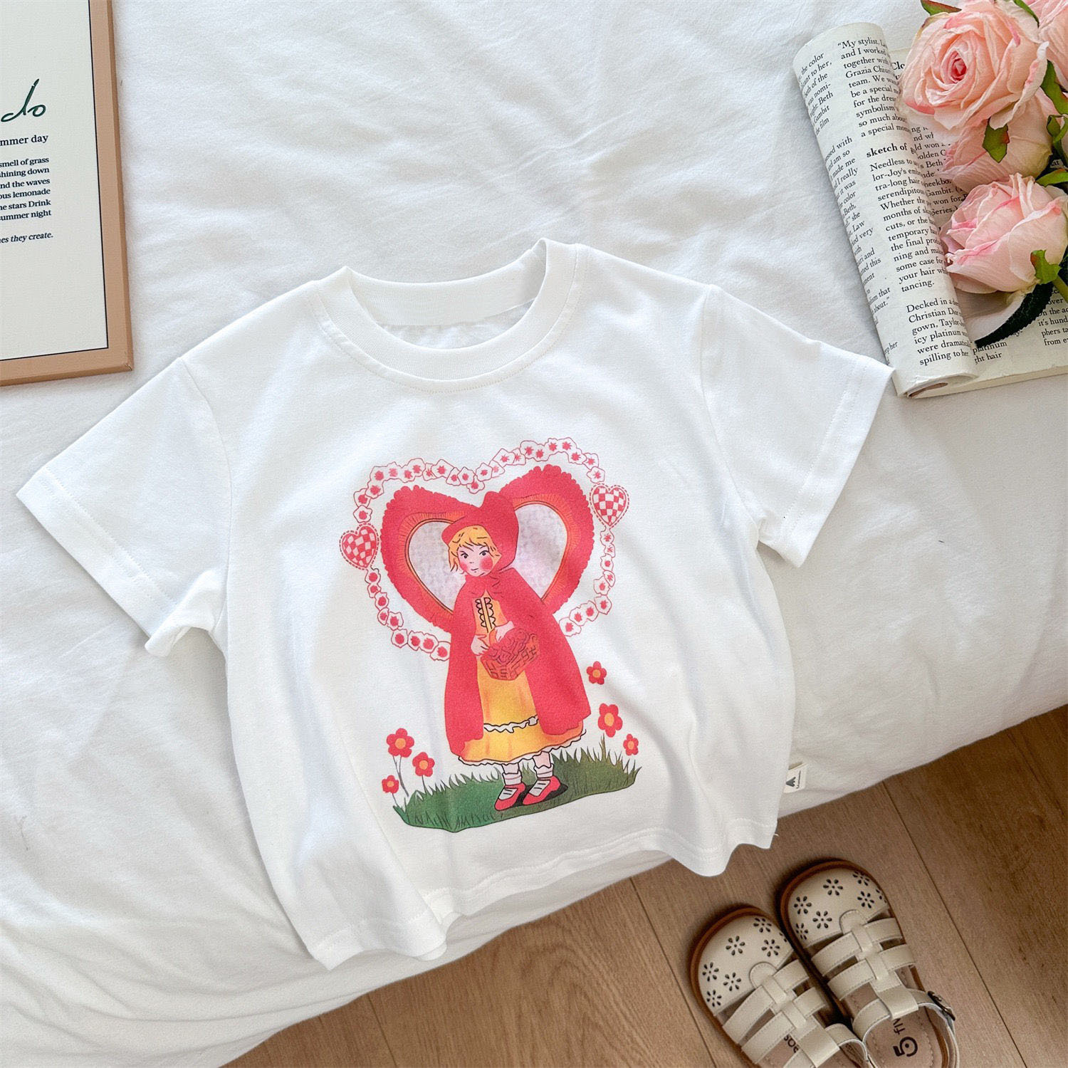 Ddmyshoesvip Pure Cotton Children S Summer New Cartoon Printed Short Sleeved T Shirt For Girls And Babies Cute Boys Casual Top