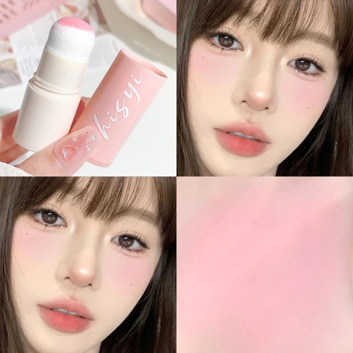 Soft Fog Blush Stick Energy Bounce Korean Style Bright Double sided Use of Lips and Cheeks Natural Colors Vitality Girl 250325