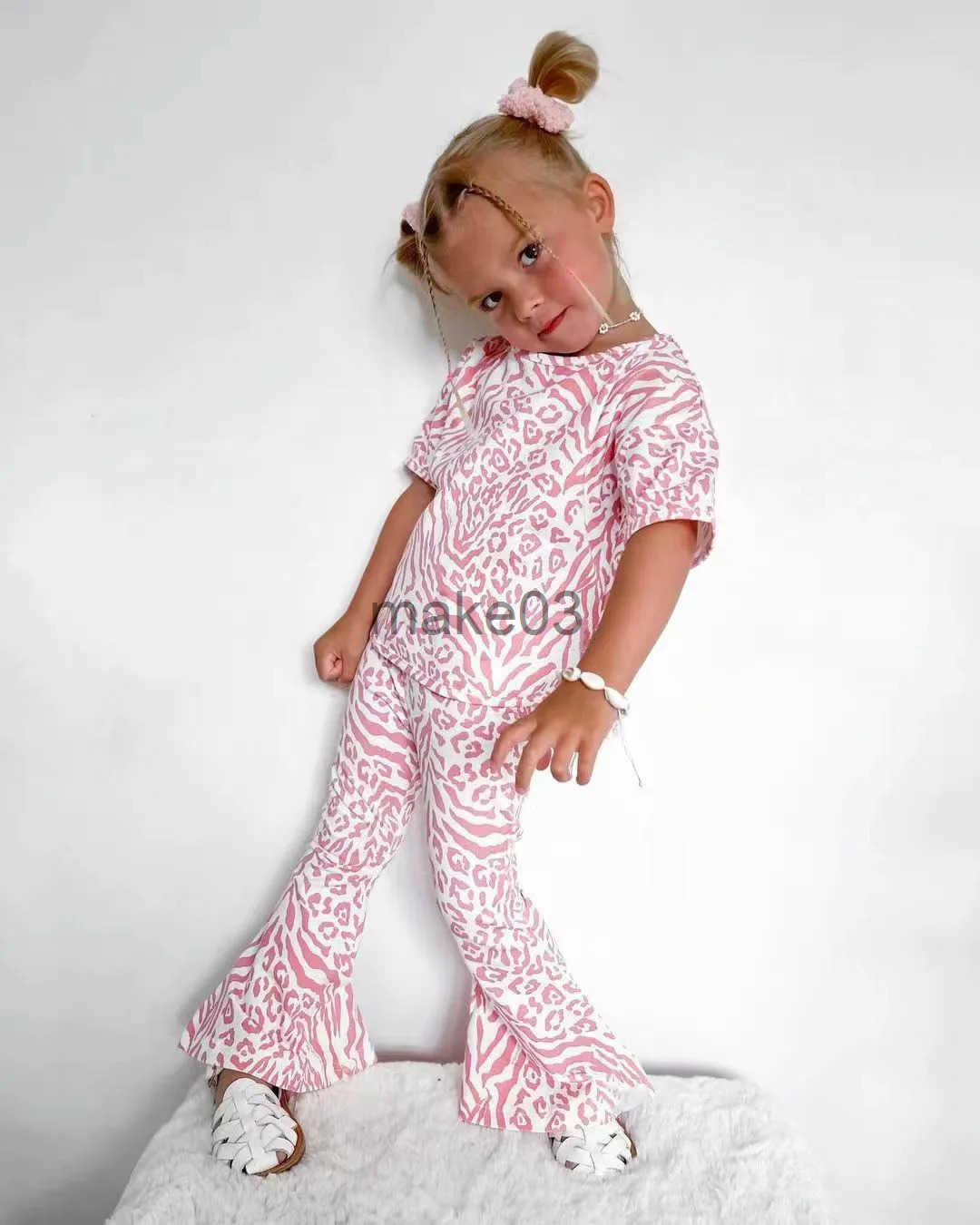 Summer Girls ClothSets Baby Children Clothes Fashion Tops + Pants 2Pcs Outfits Kids Tracksuit 2 3 4 5 6 7 8 Year J250403
