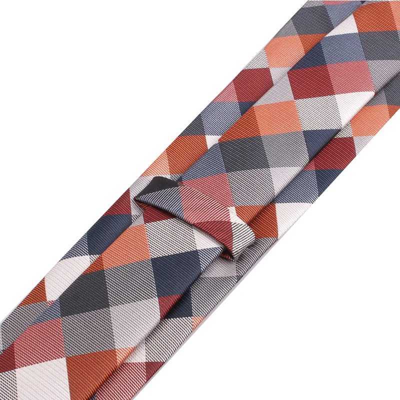 New Jacquard Woven Neck Tie For Men Classic Check Ties Fashion Polter Mens Necktie For Wedding Business Suit Plaid Tie X250407