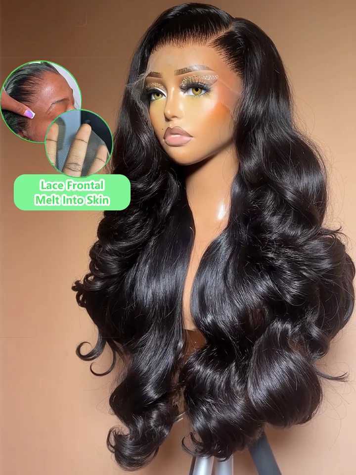 40 30 Inch 13x6 Body Wave Human Hair Frontal Wig 13x4 HD Lace Natural Black Front Wig Human Hair Glueless 5x5 HD Closure Wigs W251107