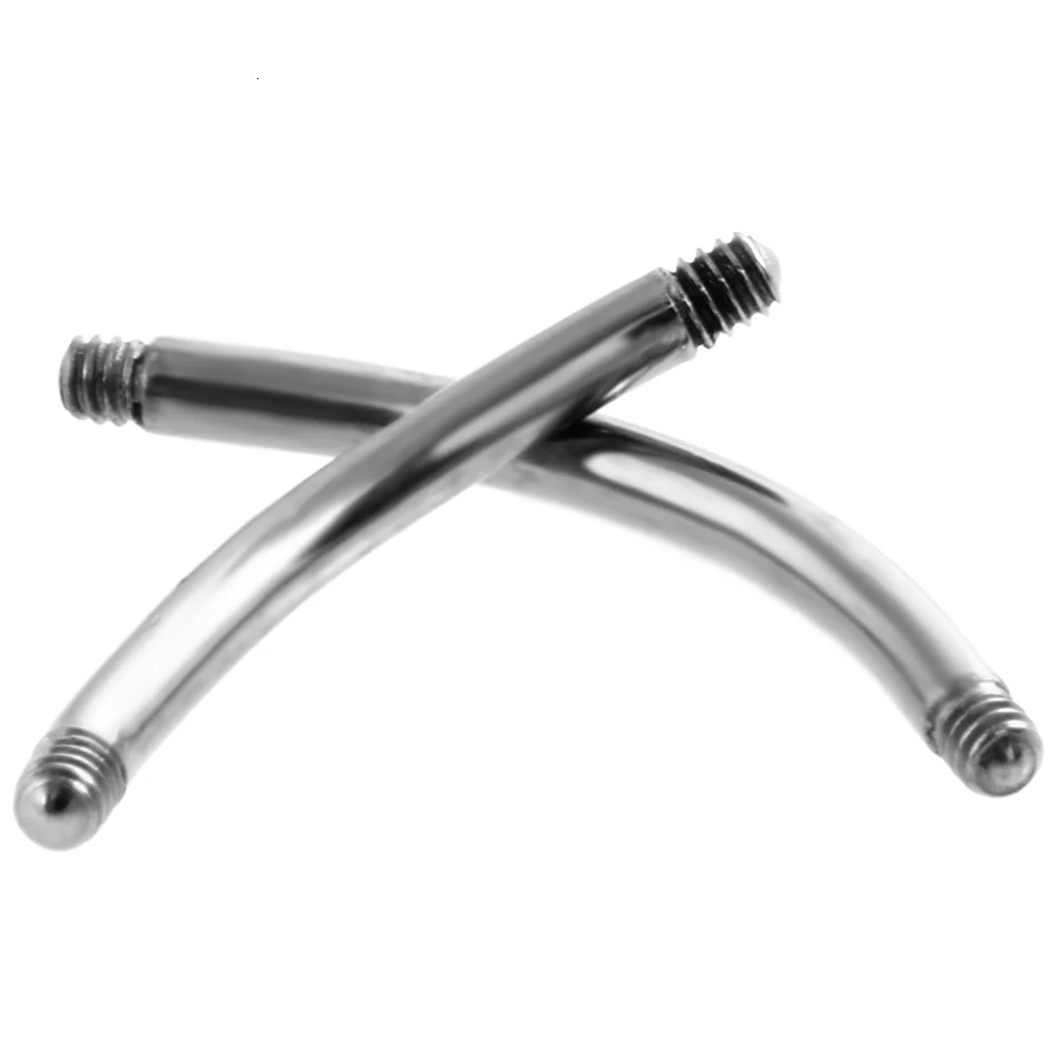 50Pcs/lot G23 Eyebrow Navel Ring Replacement Accessories Belly Button Ring Eyebrow Piercing Bar Post Piercing 14G 16G 250403
