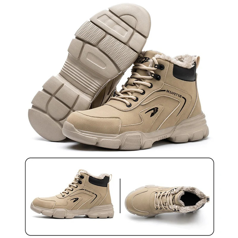 Winter Work Safety Shoes Men Safety Boots Anti-smash Anti-stab Work Shoes Sneakers Steel Toe Shoes Male Work Boot Indestructible 250402