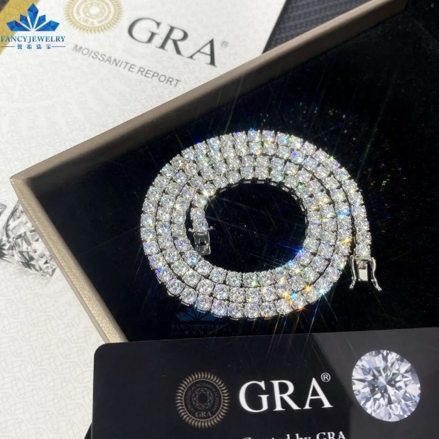 Elegant Moissanite 'Ice' Pendant Necklace for Him & Her Stylish Hip Hop Inspired Jewelry Piece