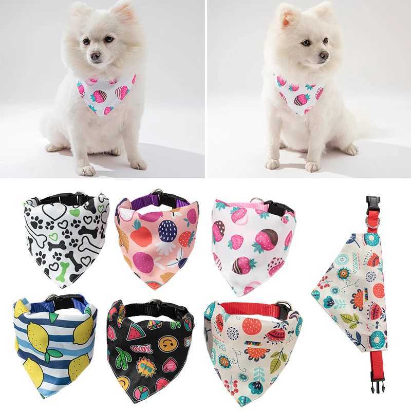 High Quality Adjustable dog bandage large pet scarf pet cotton pure cotton washable tie dog scarf large dog accessories Kerchief T250407