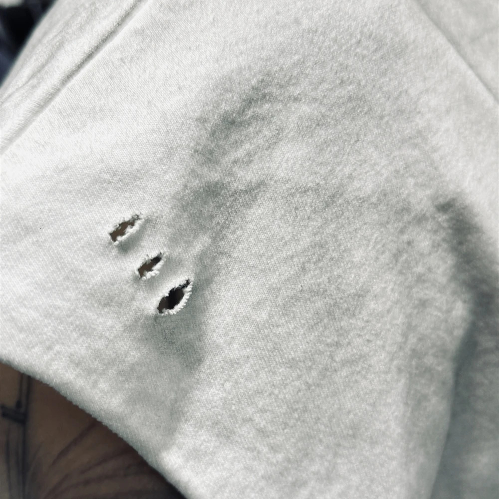 Frog Drift Fashion Street Clothing Quality Retro Hole Printed Retro Top 100% Cotton Summer Loose Mens Oversized Shirt Tank Top 250403