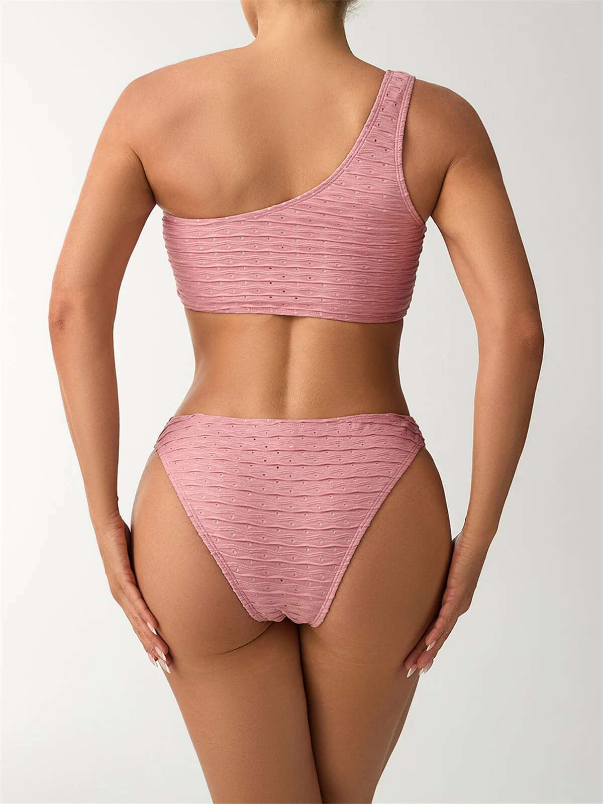 Dongdumaoyi Sexy One Shoulder Bikinis Sest Women Push Up Beach Bathing Suit High Waist Swimsuit Summer Holiday Two Piece Swimwear