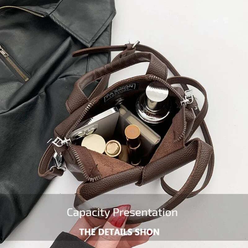 PU Square Compact Shoulder And Crossbody Zipper Unique Design High Quality Hand Bags For Women 2025 Designer Style Bolso