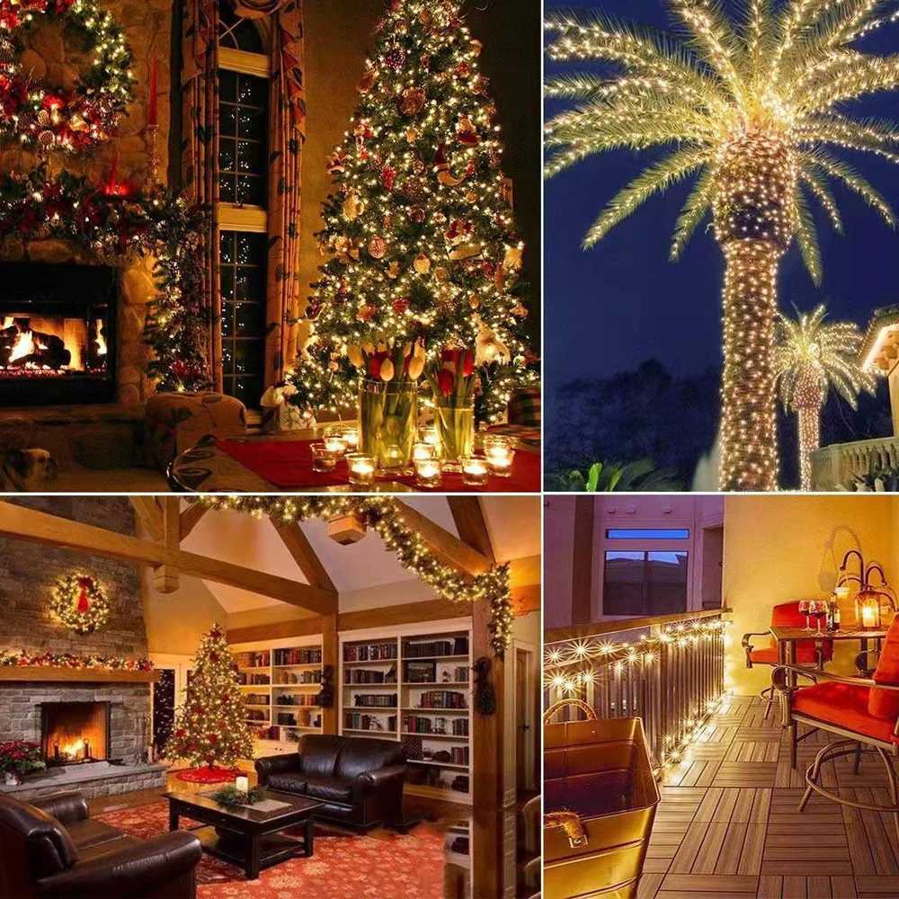 Led Copper Wire String Lights 3AA LED 8 modes Waterproof Garland DIY Fairy Lights Christmas Wedding Party Decoration Lighting W251107