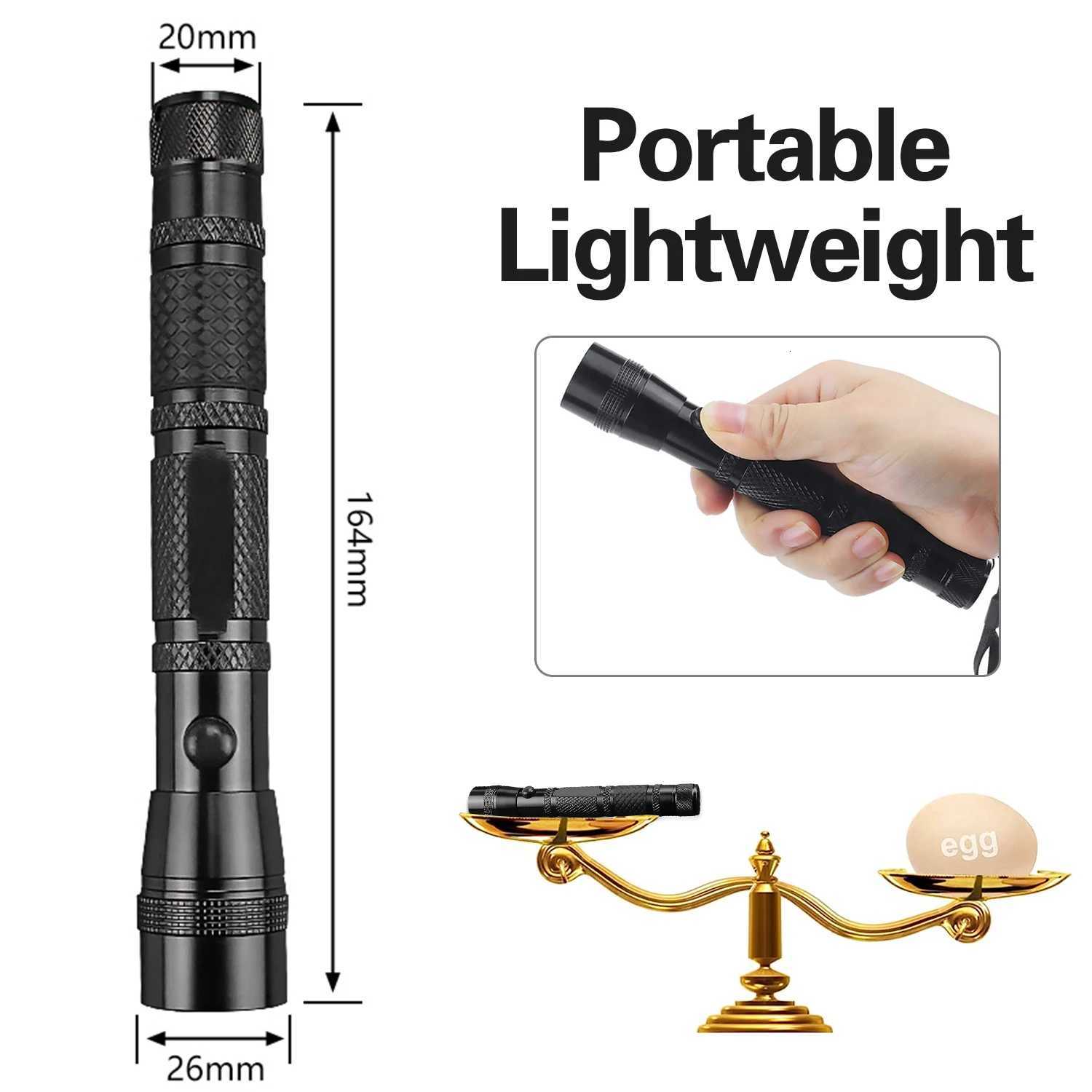 Mini Flashlight Portable Home Pocket Hiking Travel Work Light Emergency Lighting Lamp AA Battery Outdoor Waterproof LanternW251106