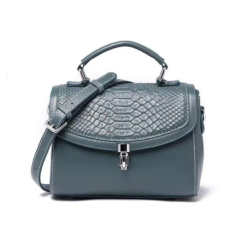 Genuine Women's Female Small Square Bag Single Shoulder Crossbody Soft Leather Handbag New