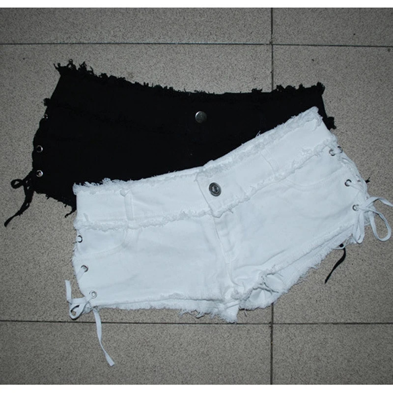 Sexy Women Tassel Low Rise Waist Short Sexy Denim Booty Sexy Jeans Shorts Cute Micro Mini Short Club Wear Fashion F26 250407