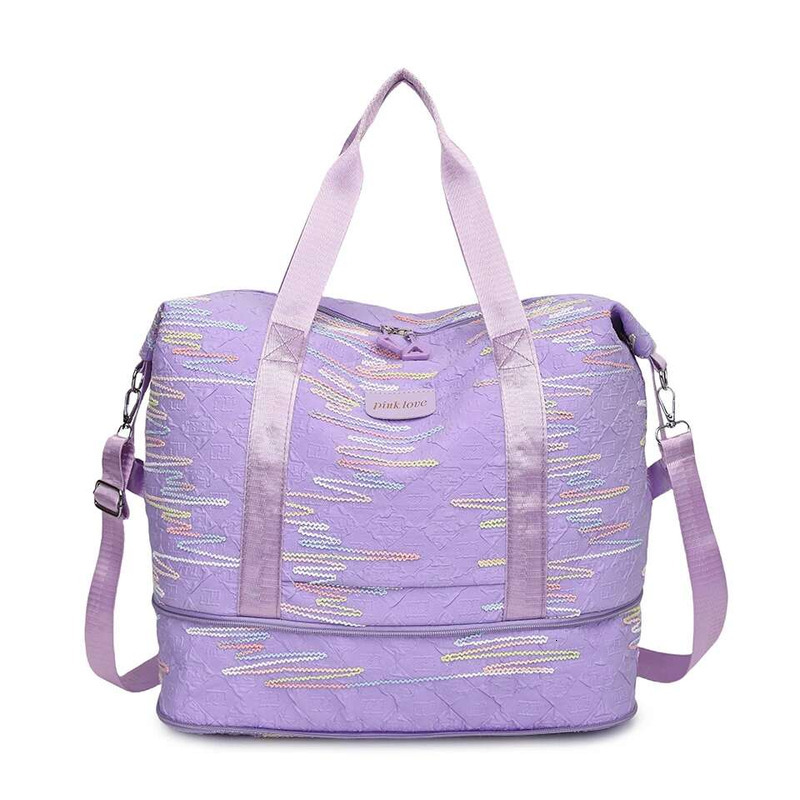 Fashion Handbag Lightweight Durable Large Capacity Nylon Women Men Versatile Travel Tote Weekend Bag Duffle