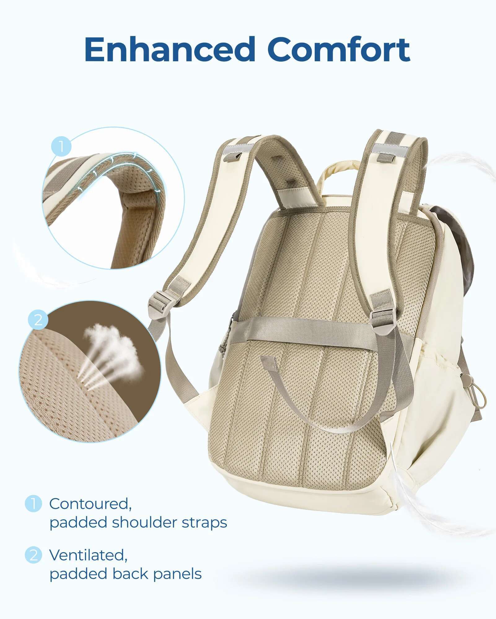 BAGSMART 15.6 Inch Laptop Fashionable Travel Backpack Women Cute School Bag For Girls College Backpacks