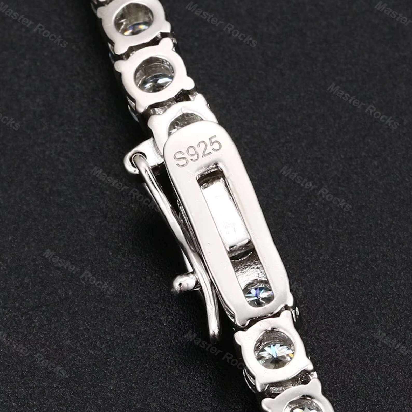 Hip Hop Diamond Necklace Shinning 925 Sterling Silver 6.5mm Flawless D Color VVS Lab Diamond Moissanite Tennis Chain