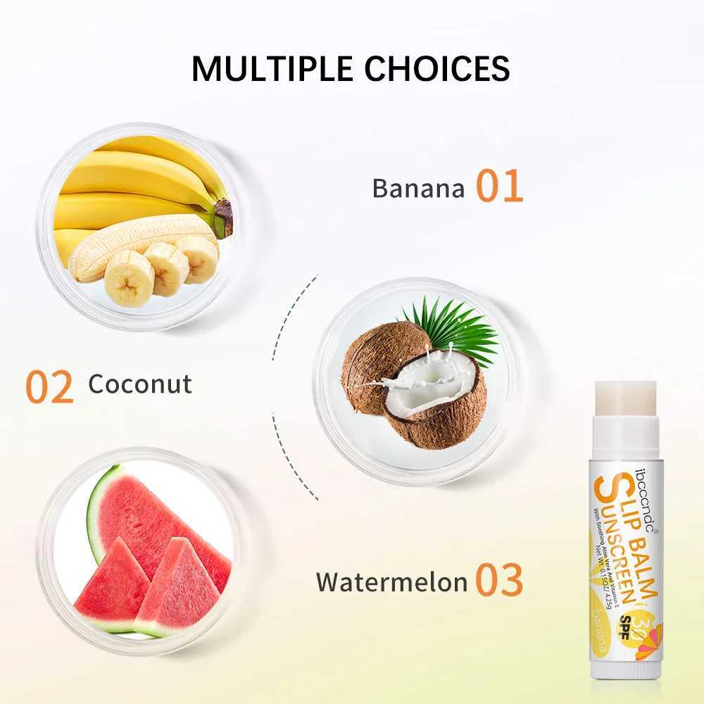 1 sunscreen lipstick SPF 30 UVA protective lipstick moisturizing cream watermelon coconut banana flavor colorless lipstick sunscreen W250407