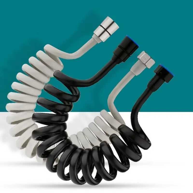 New 15-5M Spring ible Retractable Hose Shower Toilet Bidet Water Pipe Plumbing Bathro Spiral ible Shower Hose Y251107