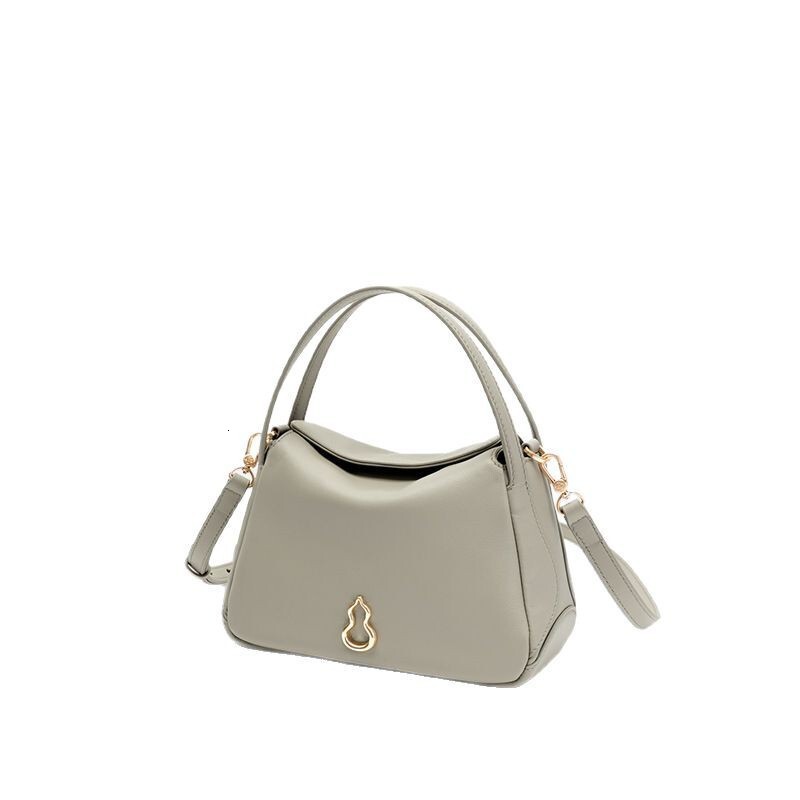 BAMPO Half Slope Perfect Head Layer Cowhide Small Basket Women's 2025 Spring New Handheld Crossbody Bag