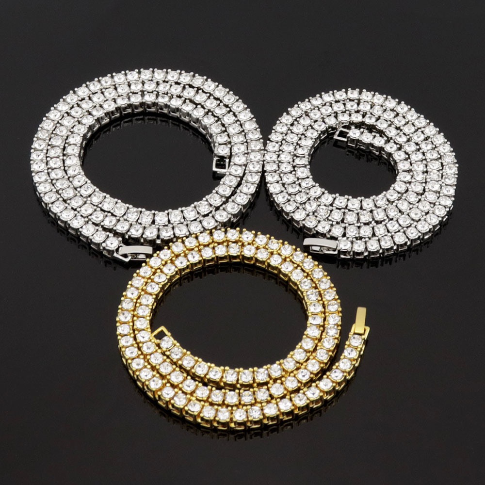 Exquisite 10K Gold Iced Moissanite Dia Tennis Chain Ideal Manly Gift with GRA Certificate