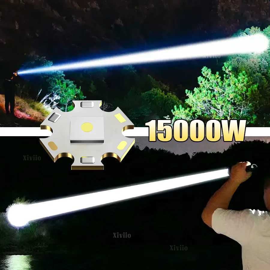 NEWEST SolarType c Rechargeable Flashlight 5000000LM Super Bright LED Flashloght Zoom Long Range 4km Torch Powerful Cob LantrenW251106