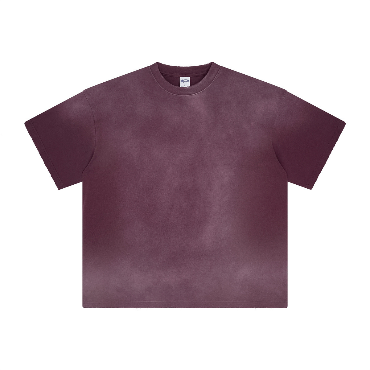 Large Wear | 2025 Spring/Summer New Product Spray Ma Liu Make Old Wash Water Men's T-shirt Street Trendy Short Sleeve Men