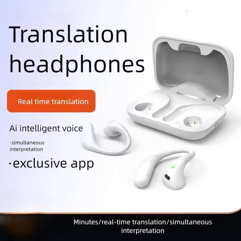 Famous Brand Designer AI Business Meeting Multi-language Travel Earplugs Real-time Simultaneous Translation Bluetooth Headset