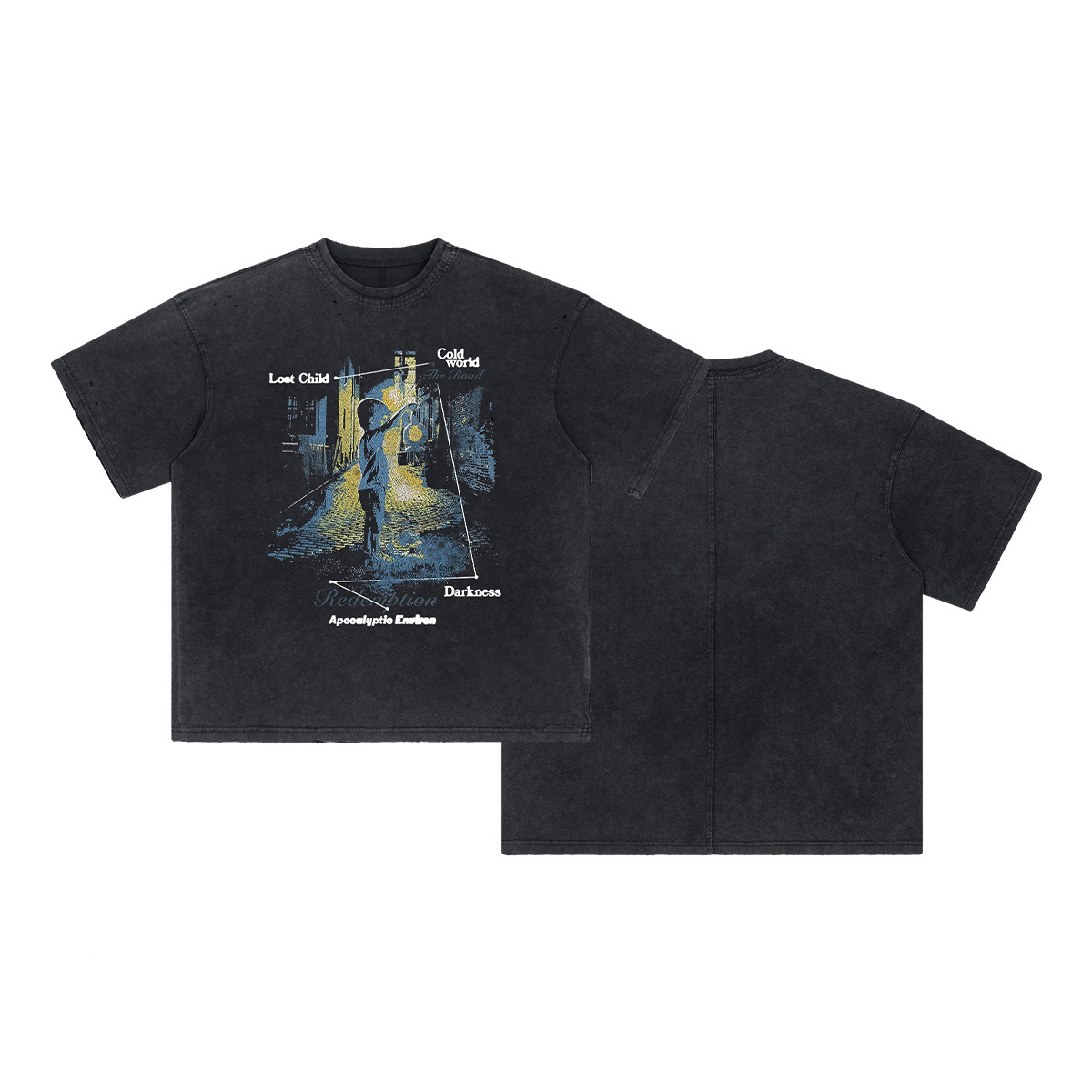 Chain Men's Wear | 2025 Spring/Summer Scattered Edge Cut Digital Printed Short Sleeve Trendy Brand Stir Fried Loose Cotton T-shirt