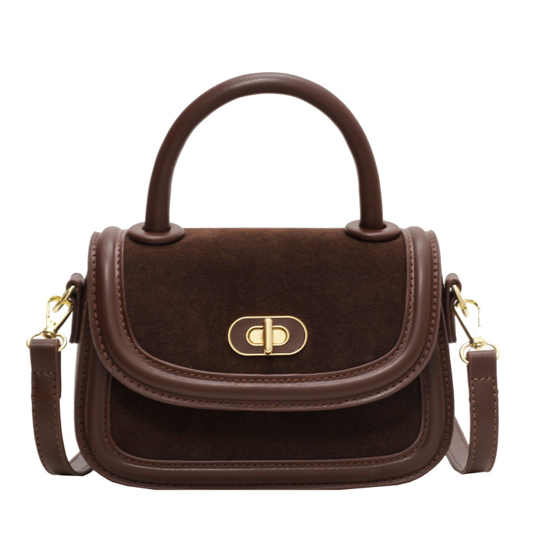 2025S Designer Women S Bag Autumn Winter Frosted For Women New Fashionable And Trendy Western Style Crossbody Bag Hand Held Button Small Square Bag