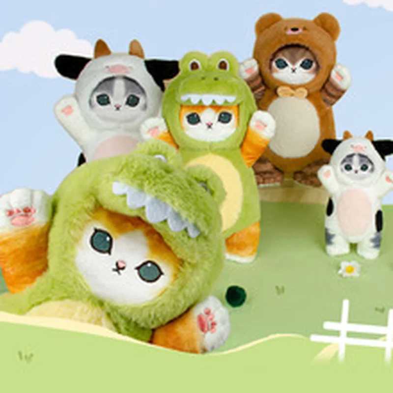 Kawaii 25cm Mofusand Drag Bear Cow Dinosaur Plush Doll Japanese Cartoon Cat Decorative Toy Plush Pillow Gift C251107