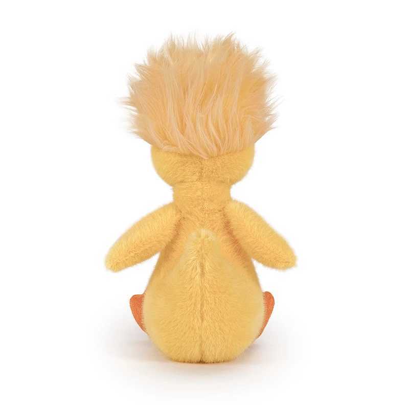 26cm Funny Yellow Duck Plush Toy Homemade hairstyle Duck Plush Doll for Boys And Girls To Accompany Sleeping Gifts Brithday Gift C251107