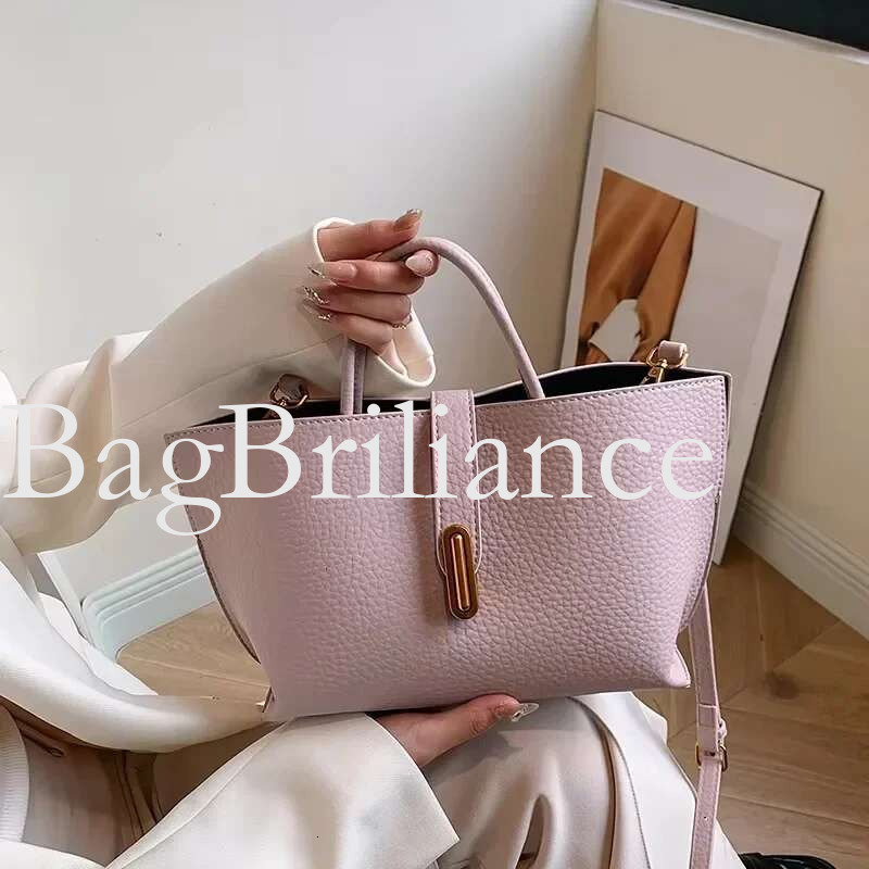 Solid Color PU Saffiano Texture Women's Shoulder 2025 New Hot Medium Handbag Large Capacity Casual Commuting Crossbody Bag