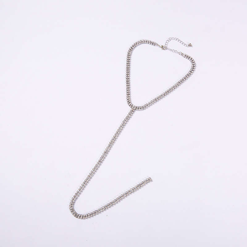 2021 Korean style simple and fashionable rhie dress accessories, crystal long necklace, Y necklace
