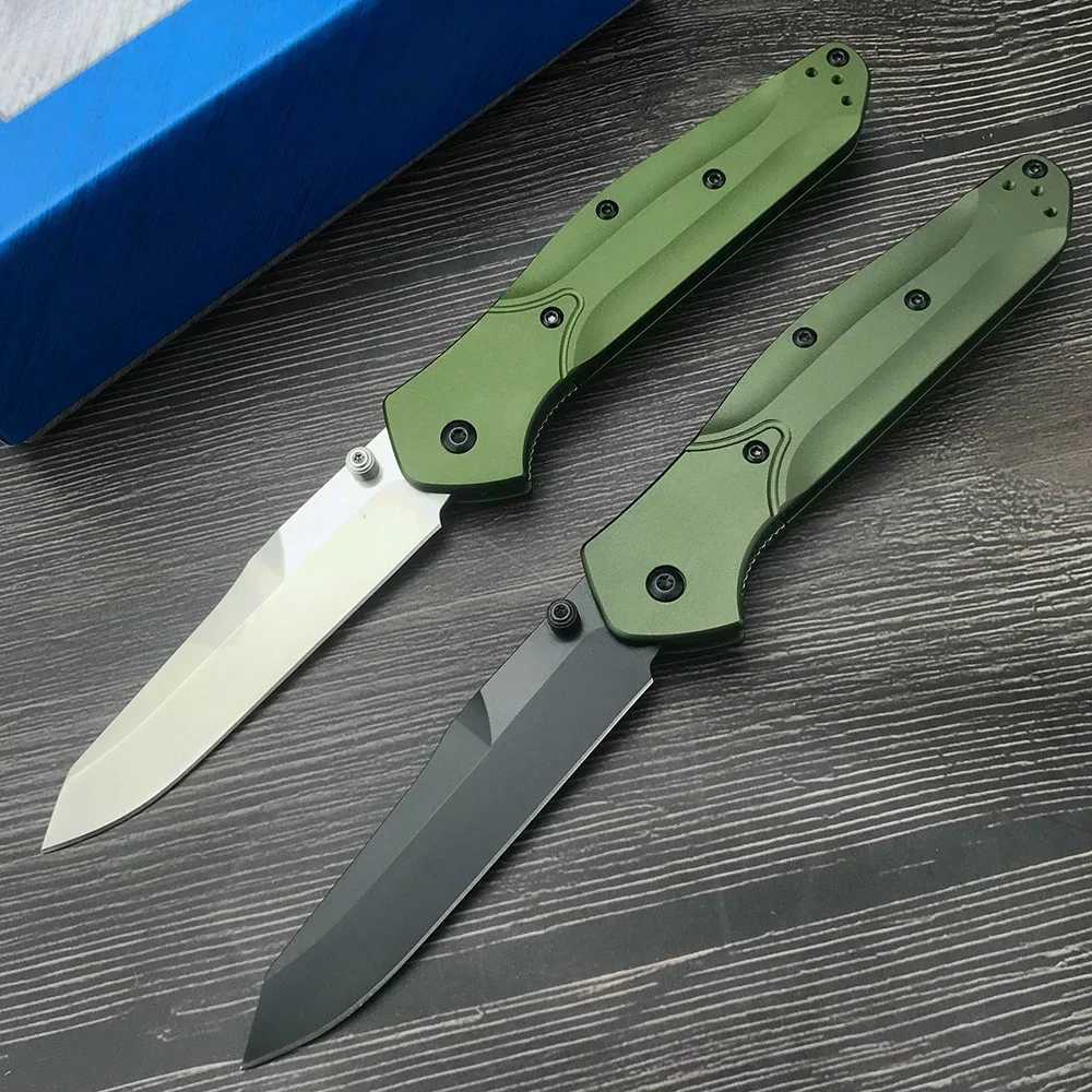 Everyday Carry BM 940 Pocket Folding Knife EDC D2 Blade Green Aluminum Alloy Handle Survival Camping Hunting Flipper KnivesZ250403