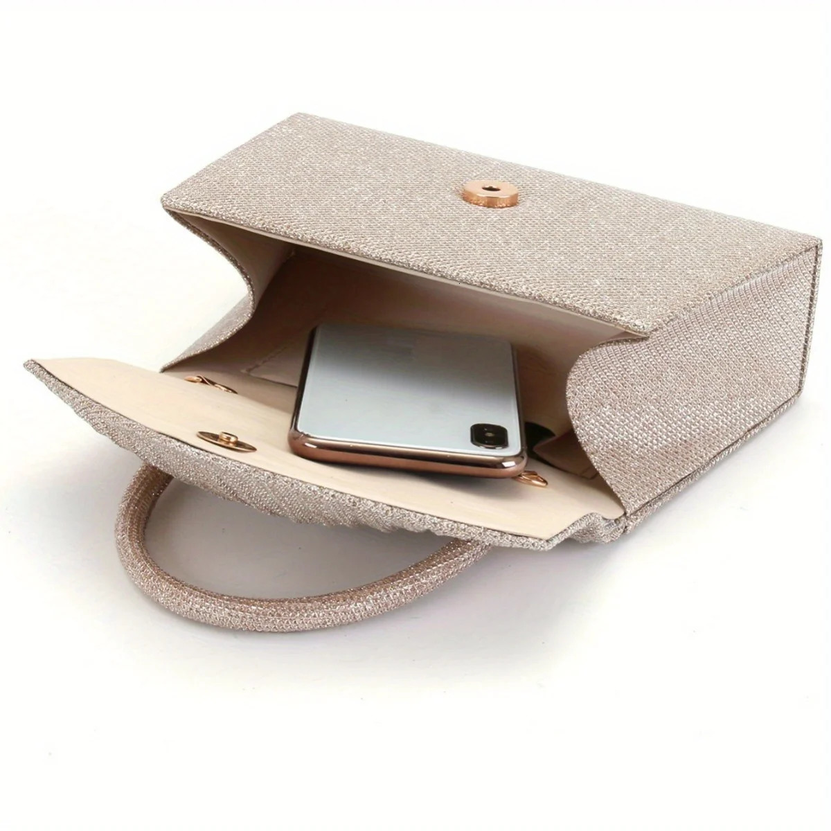 JIOMAY Womens Classic Folded Handbag with Detachable Shoulder Strap and Elegant Cross Body Bag Suitable for High End Wedding Parties 250402