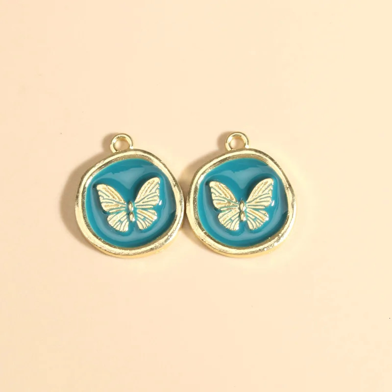 10 Cute Enamel Talisman Colorful Mini Butterfly Animal Pendants for Making Necklaces Keychains DIY Handmade Jewelry Discoveries 250325