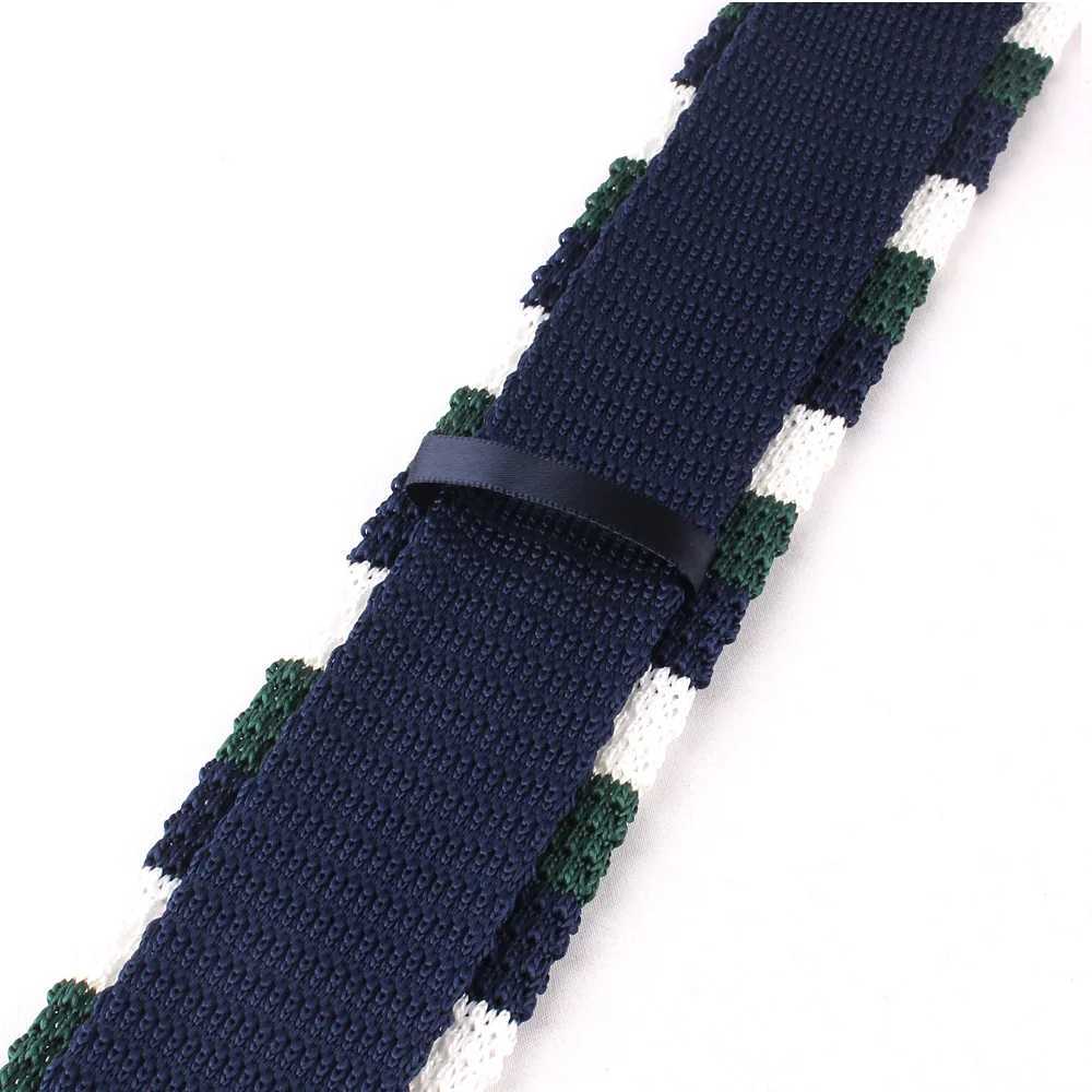 Mens Knitted Tie Striped Pattern Knitted Neckties Casual Skinny Fit Ties Wholes Available X250407