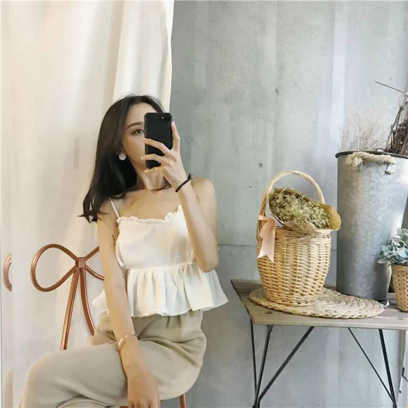 Women Beach Handbag Basket Straw Hand Cover Fashion Summer New Wicker Small Retro Rattan Tote Travel Clutch Bag Handmade