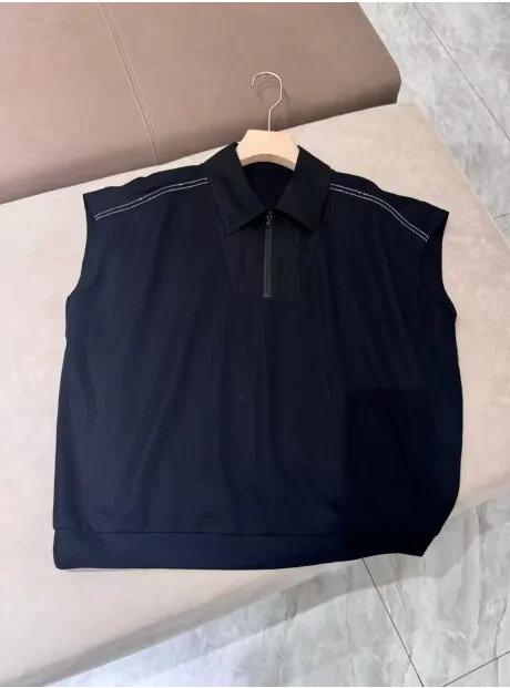 High quality womens short sleeved loose polo neck Tshirt 250407