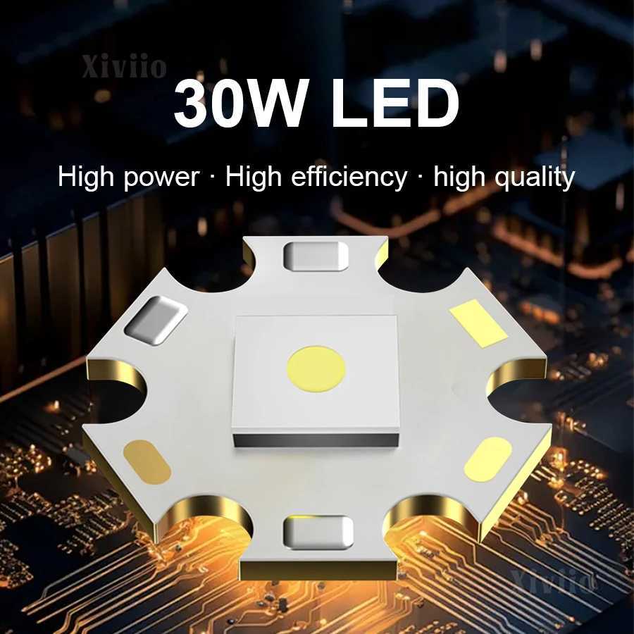 2000000 High Power LED Flashlights Type-C Rechargeable Torch Long Shot 1000M Waterproof Handlamp Outdoor Camping Fishing LanternW251106