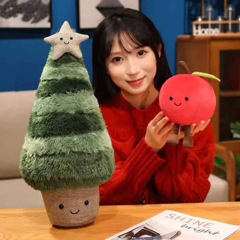 The latest Christmas tree safety fruit figurine Kawaii stuffed plush toy figurine cartoon anime cute gift fun doll Christmas C251107