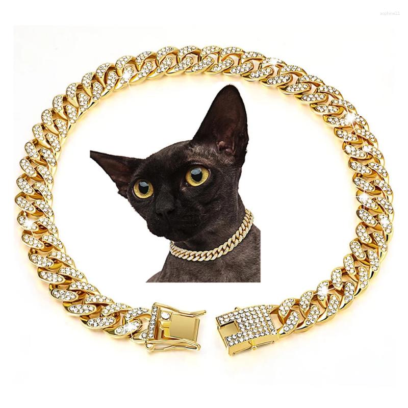 Update Rhinestone Dog Necklace Wear Resist Fashion Chain Rust Proof Glitter For Birthday Christmas Festival Pet Decor