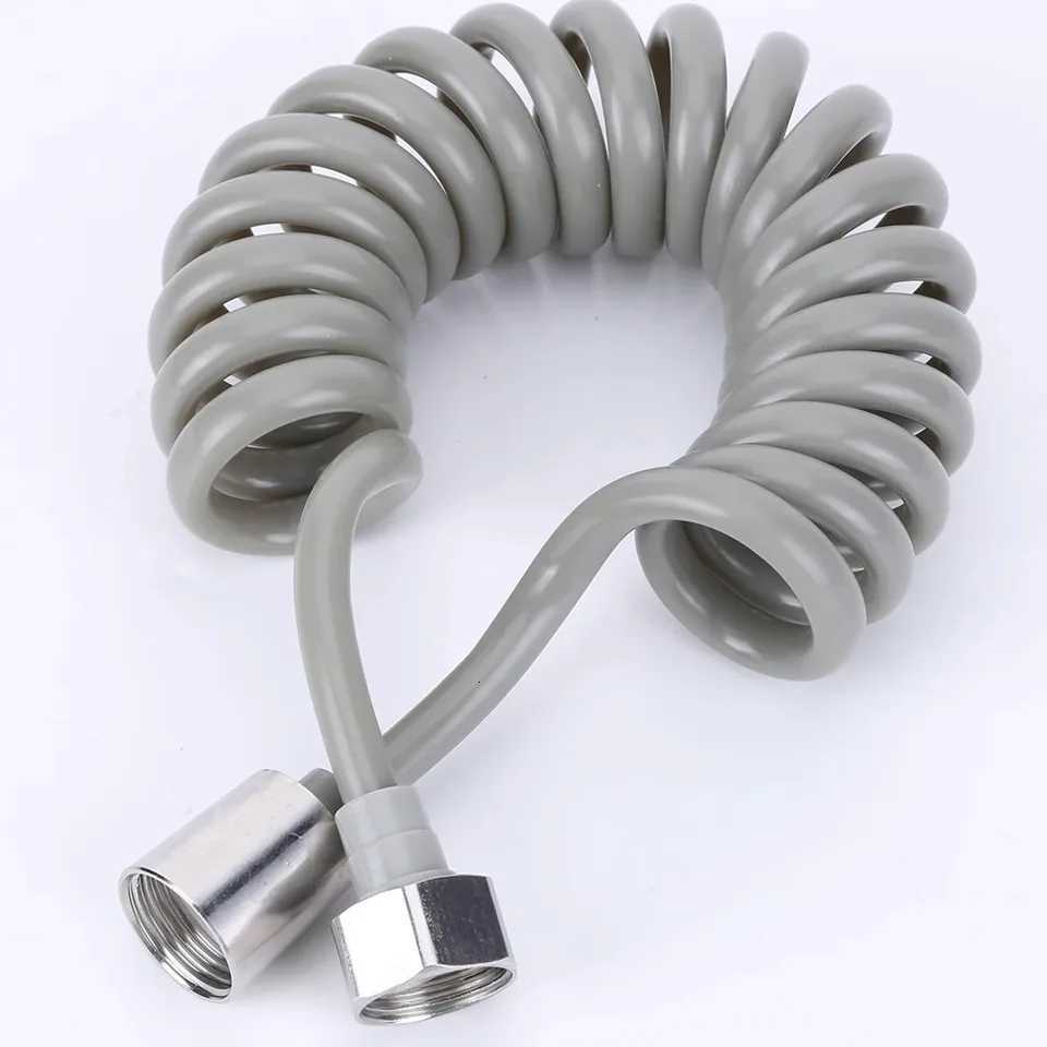 Plastic Water Toilet Bidet Sprayer ible Spring Shower Hose tube Telephone Line soft Hoses bathro Accessories Y251107