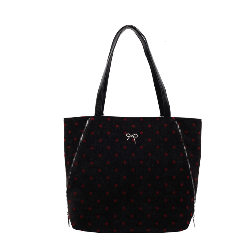 2025S Designer Women S Bag Wave Point Single Shoulder For Women New Artistic Bow Large Capacity Leisure Commuter Simple Tote Women S Bag