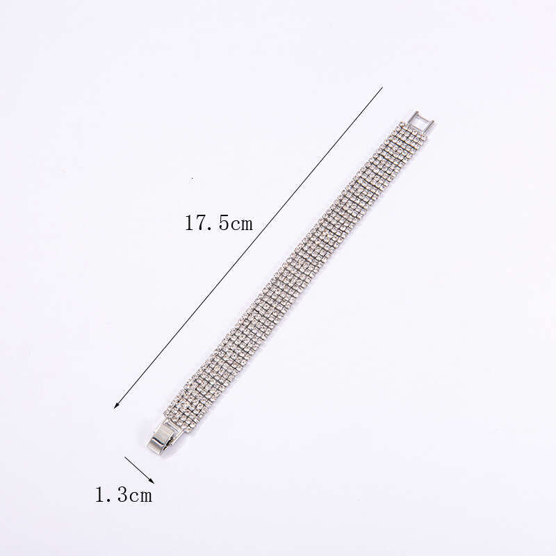 Regular with rhies, grand, fashionable, simple, versatile accessories, full dia TK buckle bracelet
