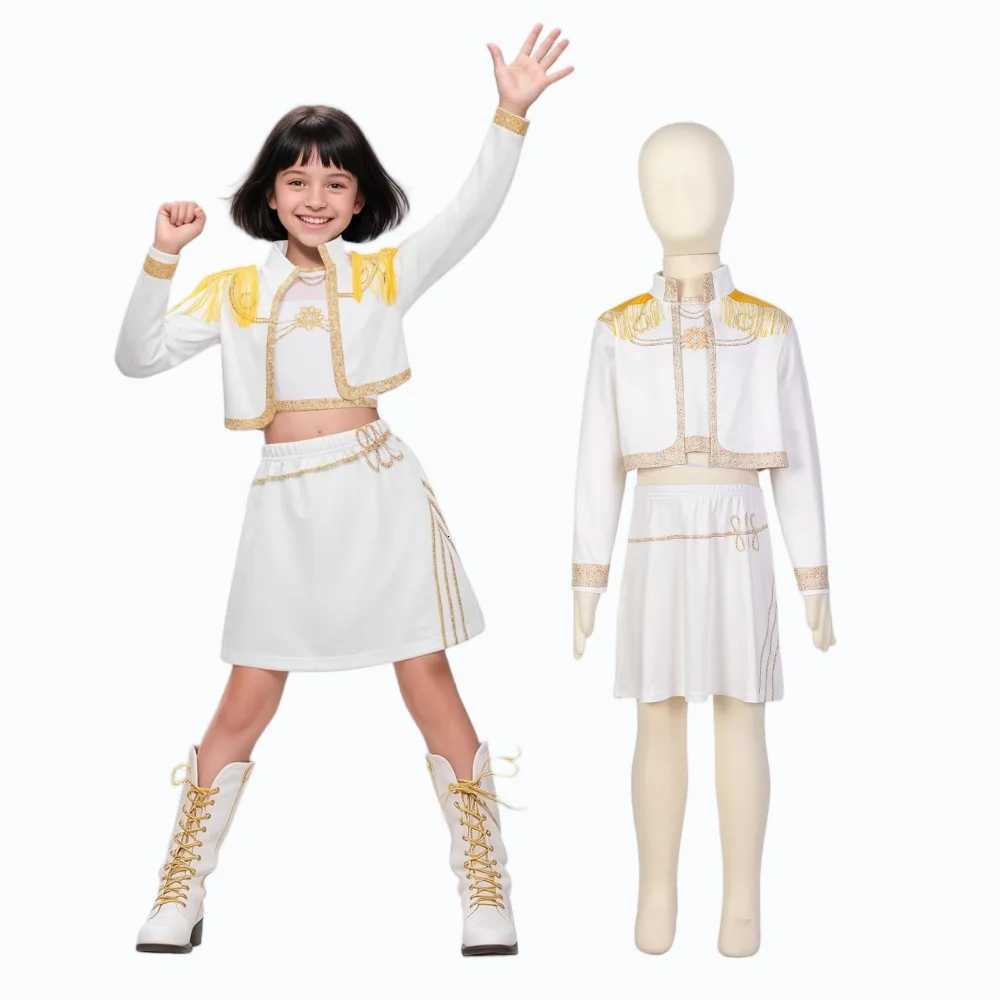 K-Pop Witch Hunter Girl Kids Costume 3D Print Polyester Role Play Dress Set Halloween Cosplay Party Outfit for Girls 2-12Y K251107