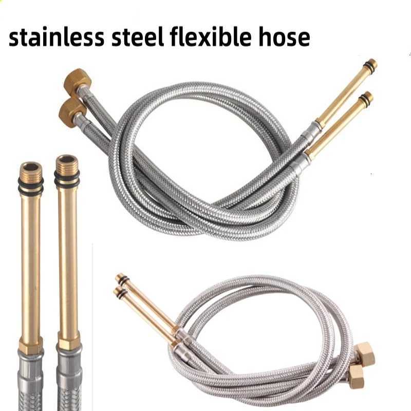 Stainless Steel Nylon Braided Tube Pipe Hose Silicone Plumbing Ther Moresistant Tap Pipe Basin Faucet Duct Kitchen Bathro Y251107