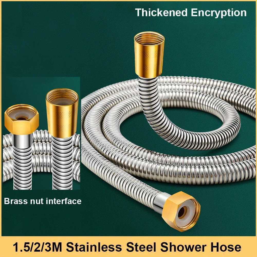 15/2/ Stainless Steel Hose with Brass Nut Extension Tube Bathro Shower Tube Extension Tube Water Pipe Bathro Accessories Y251107