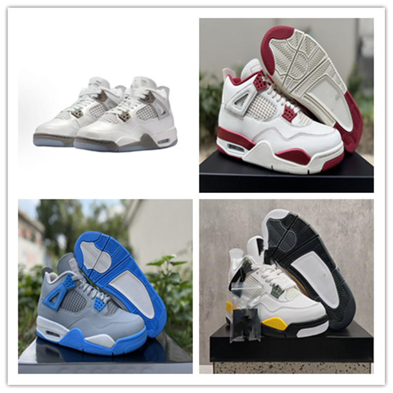 Basketball Shoes 4S GS Photon Dust Blue Chill Fossil Stone Imperial Purple Nigel Sylvester Men Women Sneakers